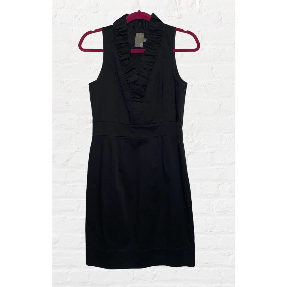 Taylor Little Black Ruffled Dress